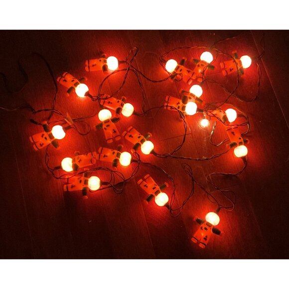 VTG 2 Sets Jack O' Lantern Scarecrow Halloween String Lights 120" 2 extra Jacks - Picture 2 of 5